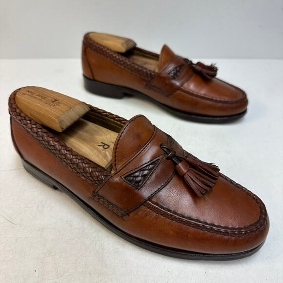 VERY GOOD Rancourt & Co. x FootJoy Tassel Loafer Handsewn Brown Made in USA 8 D main image 9